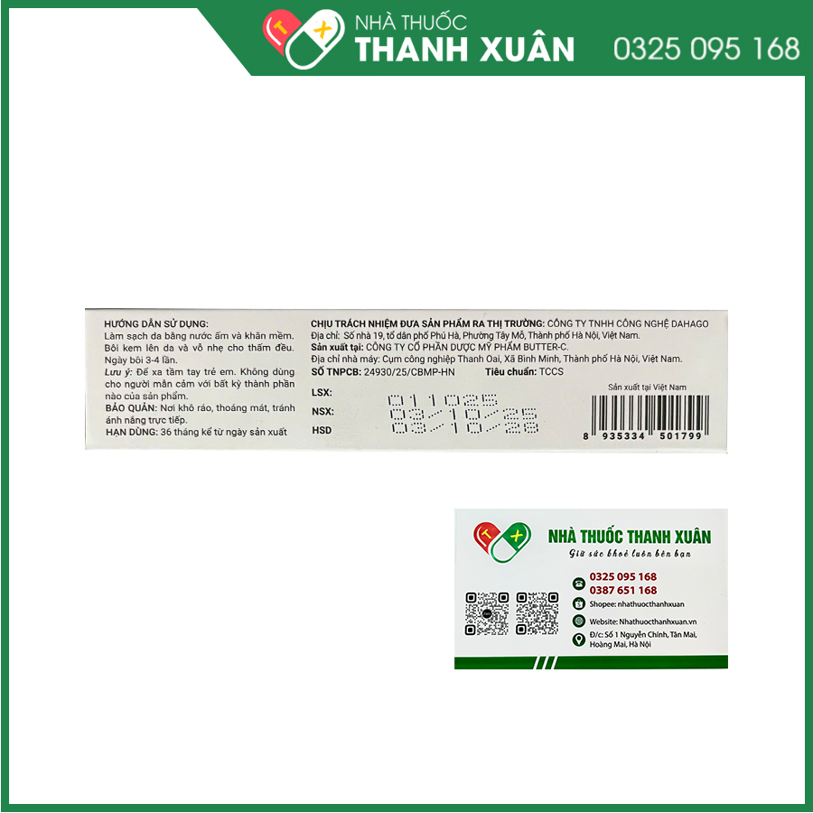 Kem bôi ngoài da ACNOVAX H&amp;F giúp hỗ trợ tẩy da chết, làm mềm da, cải thiện vùng da mụn hoặc dày sừng nang lông